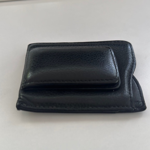 Cole Haan Black Leather Card Case and Money Clip - Picture 6 of 6